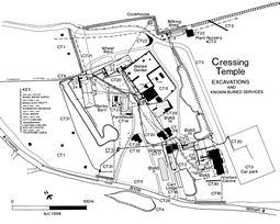 Click for plan of excavations and services.