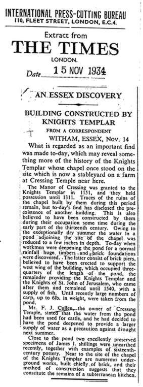 Press cutting of 1934.