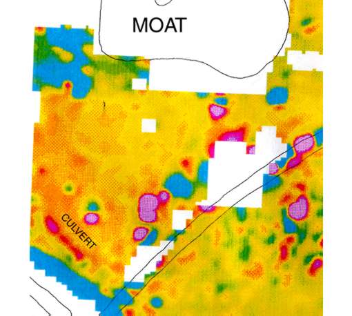 Resistivity plot showing culvert.