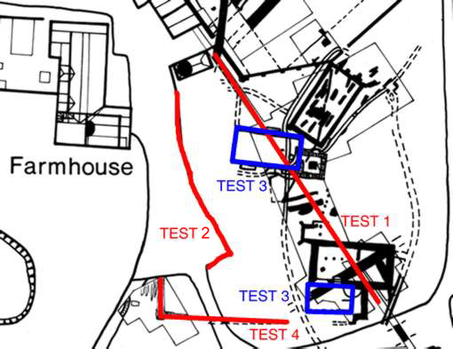 Location of test areas.